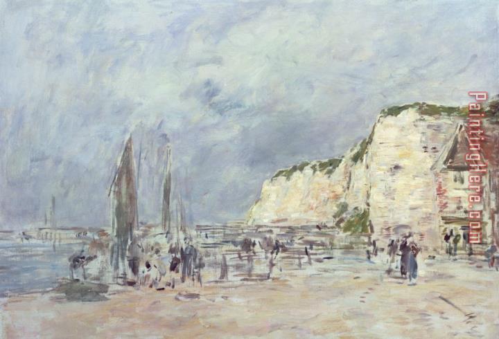 Eugene Louis Boudin The Cliffs at Dieppe and the Petit Paris